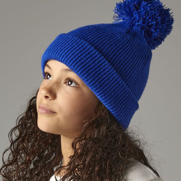 Beechfield Kids Reflective Bobble Beanie Thumbnail